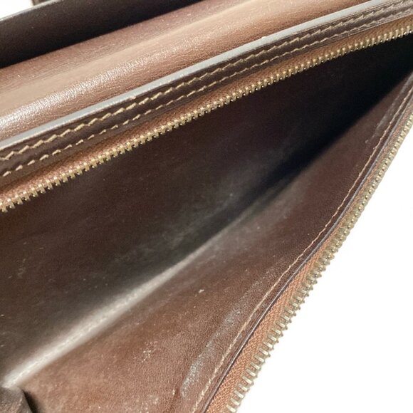 Auth HERMES Bearn Dupre - Dark Brown Veau Barenia Unclear Long Wallet - Picture 13 of 13